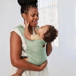 Eucalyptus with Desert Tan Original Baby Carrier by Happy Baby Buckle Carrier