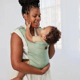 Eucalyptus with Desert Tan Original Baby Carrier by Happy Baby Buckle Carrier