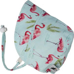 Flamingo Cotton Print Infant and Toddler UPF50+ Sun Protection Bonnet - Baby Carrier AccessoriesLittle Zen One89273424