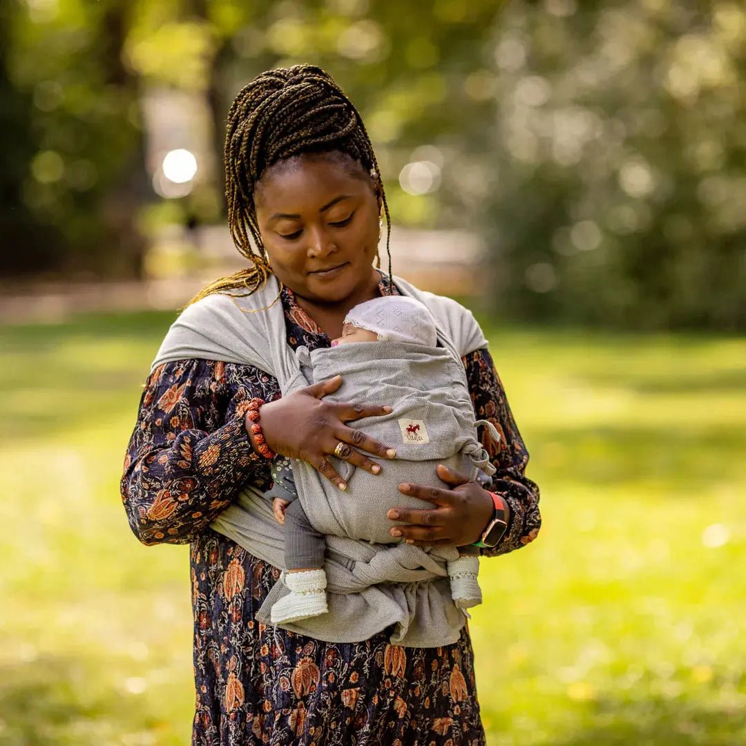 Grey Herringbone WrapMySol Half Buckle by Girasol - Half Buckle CarrierLittle Zen One4157026048