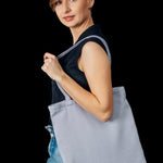 Grey Shopping Bag by LennyLamb Bags