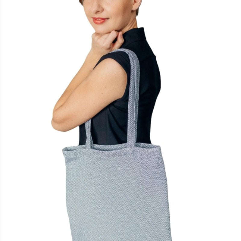 Grey Shopping Bag by LennyLamb Bags
