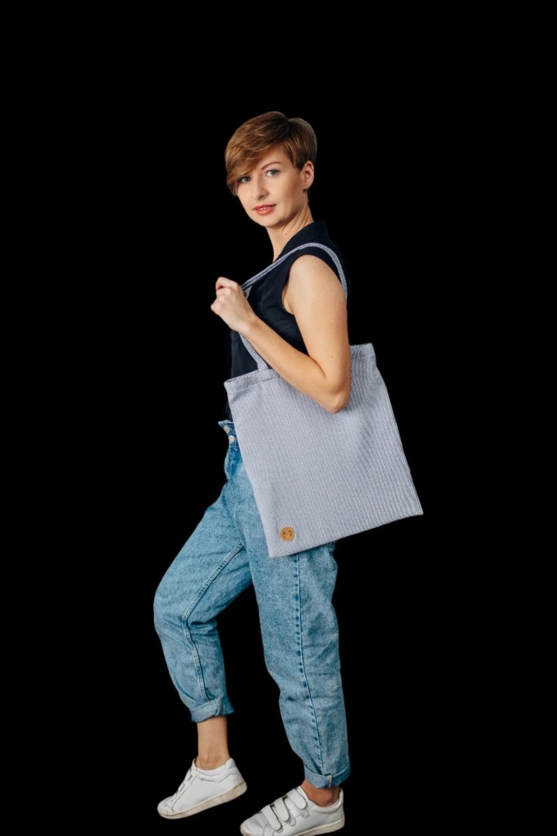 Grey Shopping Bag by LennyLamb - BagsLittle Zen One5907557737302