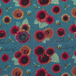 Sunflowers Bumble Blossom Long Cardigan by LennyLamb - Blue Side Out LennyLamb at Little Zen One