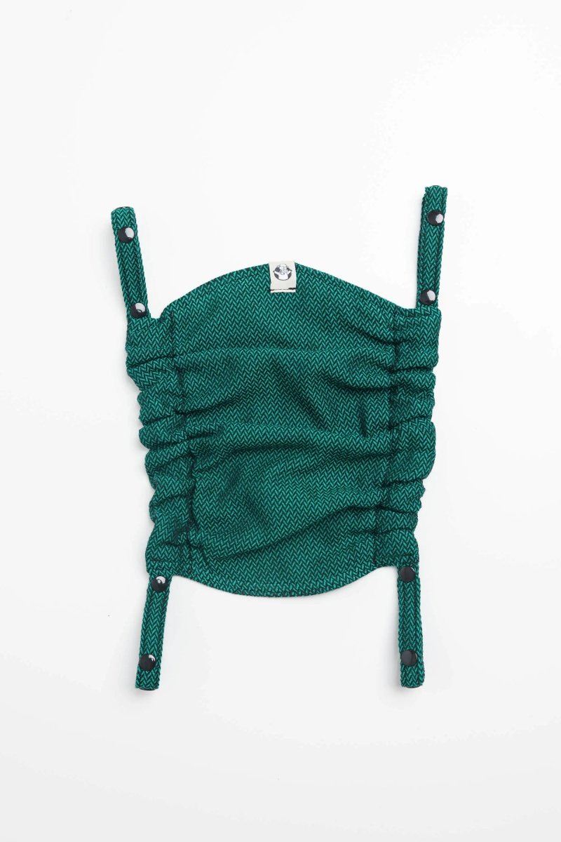 Herringbone Emerald Baby Carrier Hood