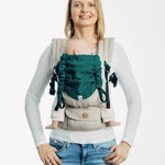 Herringbone Emerald Baby Carrier Hood