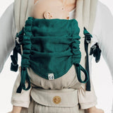 Herringbone Emerald Baby Carrier Hood