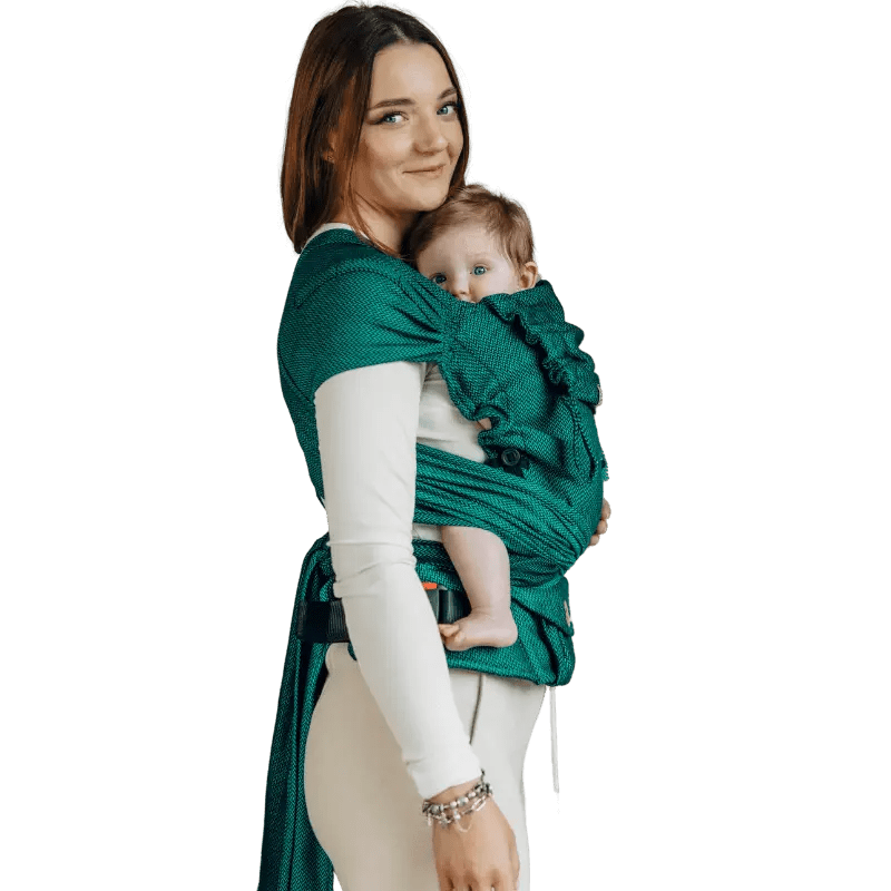Herringbone Emerald LennyHybrid Half Buckle