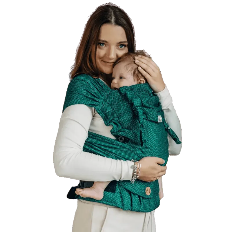 Herringbone Emerald LennyHybrid Half Buckle