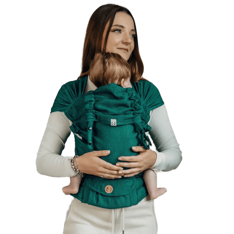Herringbone Emerald LennyHybrid Half Buckle by LennyLamb - Half Buckle CarrierLittle Zen One5907557751780