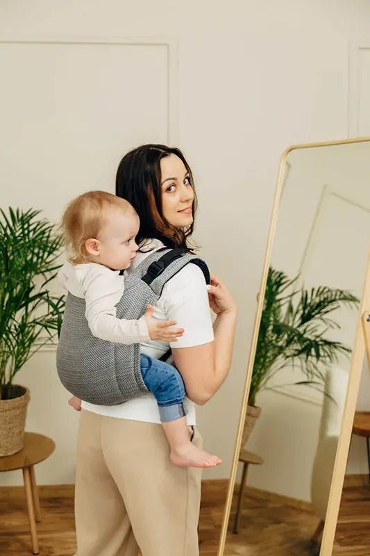 Herringbone Ombre Grey Toddler Onbuhimo Pro