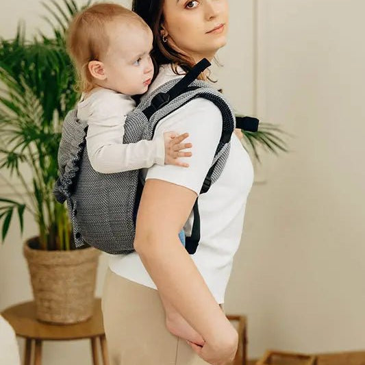 Herringbone Ombre Grey Toddler Onbuhimo PRO by LennyLamb - OnbuhimoLittle Zen One5907557789332