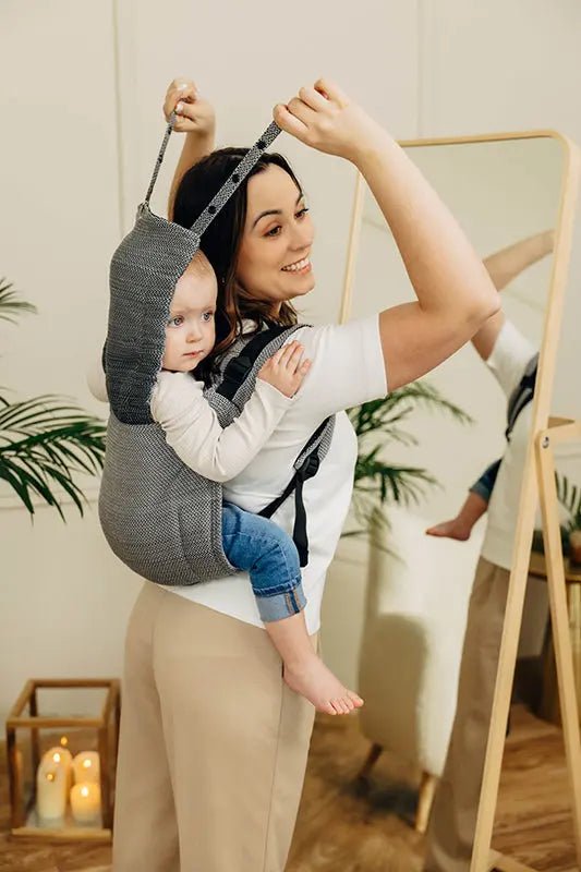 Herringbone Ombre Grey Toddler Onbuhimo PRO by LennyLamb - OnbuhimoLittle Zen One5907557789332