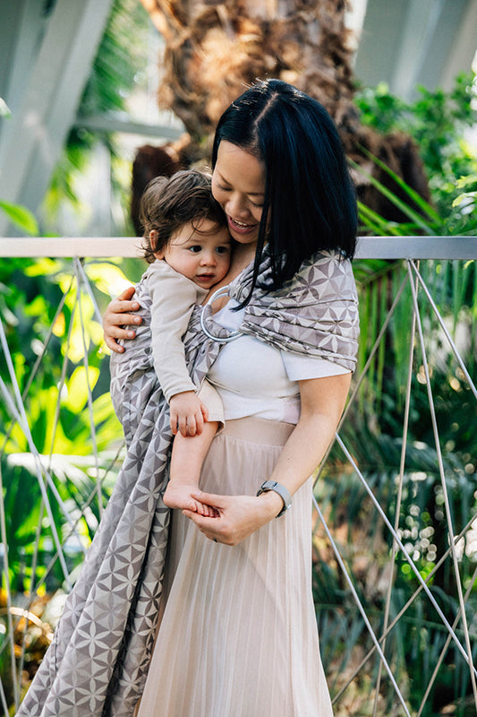 Hexaflowers Mirror Ring Sling by LennyLamb LennyLamb at Little Zen One