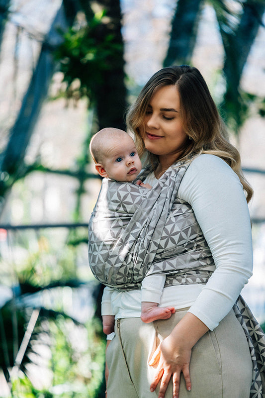 Hexaflowers Mirror Woven Wrap by LennyLamb LennyLamb at Little Zen One