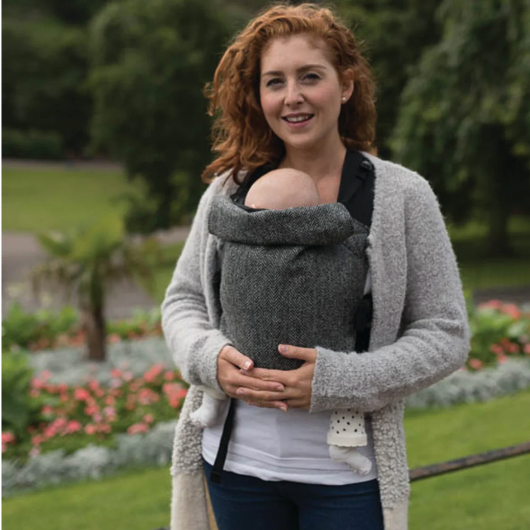 Integra Baby Carrier Harris Tweed Charcoal Buckle Carrier