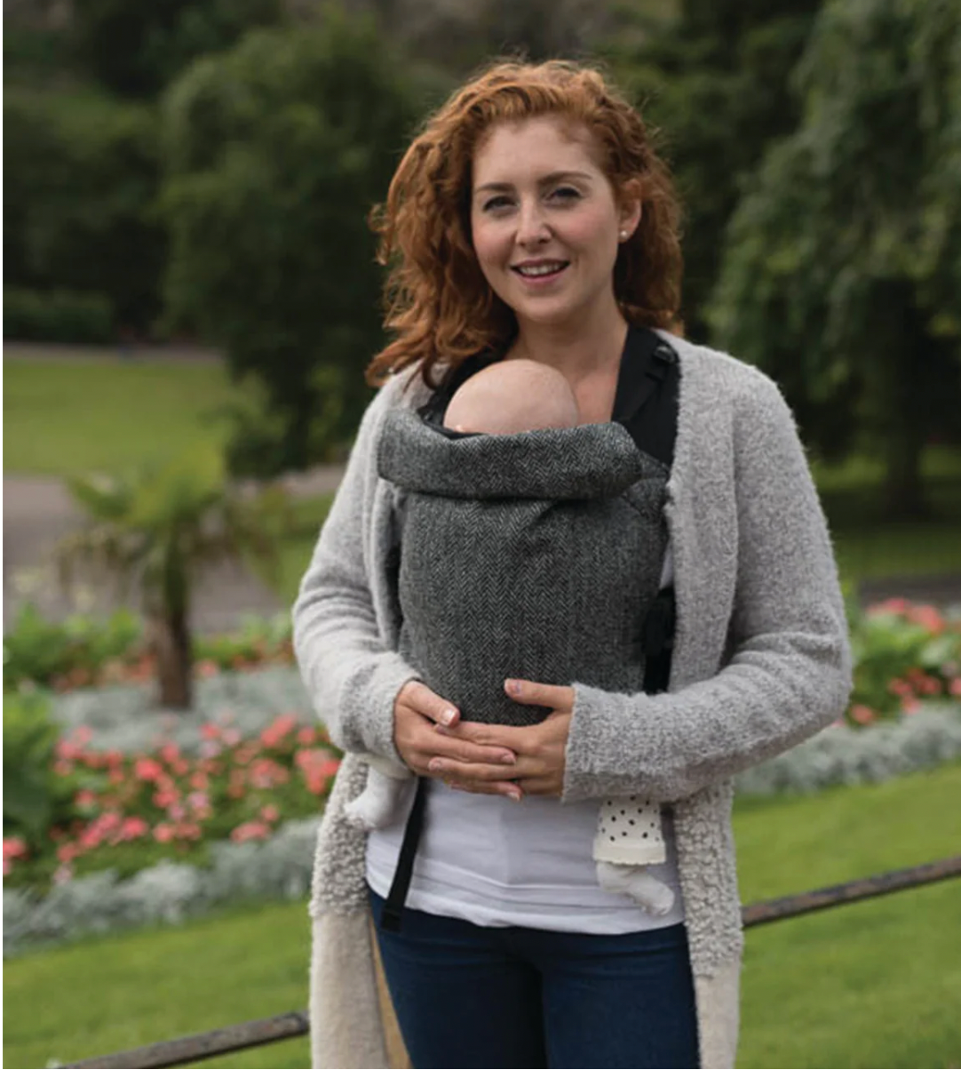 Integra Baby Carrier Harris Tweed Charcoal Buckle Carrier