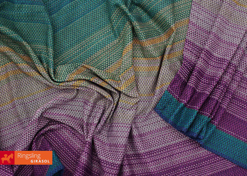 Kokiri cuervo double weft Woven Wrap by Girasol Girasol at Little Zen One