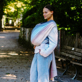 Lisca Opal Woven Wrap by Didymos, front carry, side view