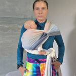 Lisca Opal Woven Wrap by Didymos, front carry tied at the waist