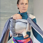 Lisca Opal Woven Wrap by Didymos, tying a front carry