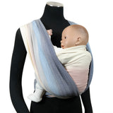 Lisca Opal Woven Wrap by Didymos, one-shoulder carry, back view