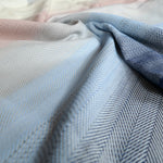 Lisca Opal Woven Wrap by Didymos, weave detail in light blue and pink