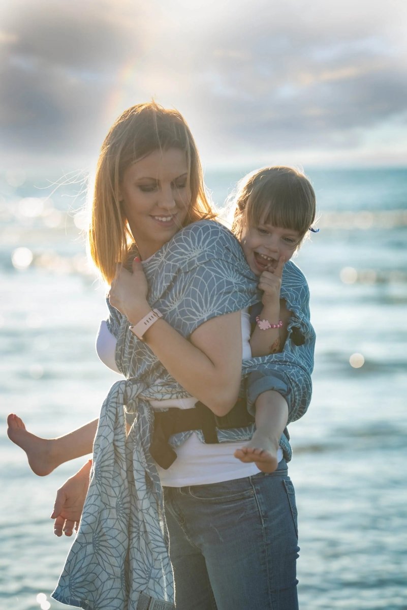 Lotus Blue Preschool LennyHybrid Half Buckle by LennyLamb - Half Buckle CarrierLittle Zen One33936720