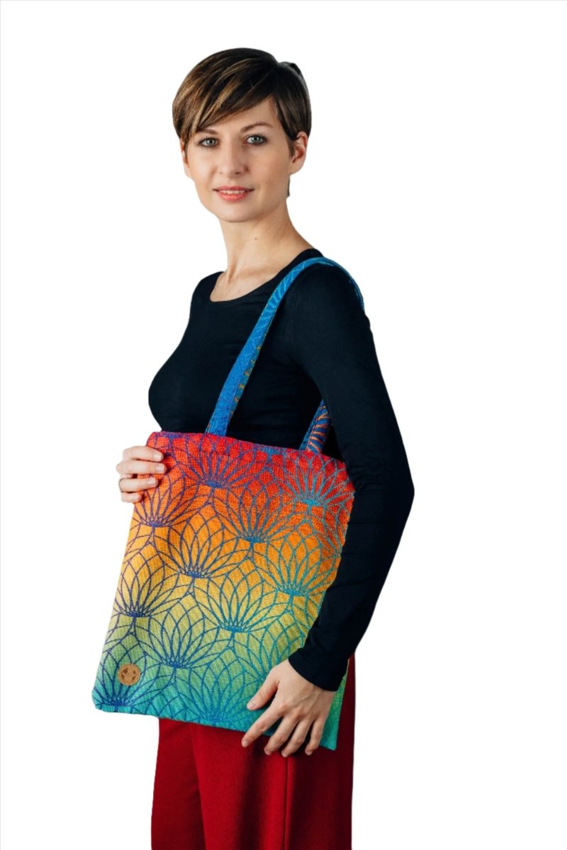 Lotus Rainbow Shopping Bag by LennyLamb Bags