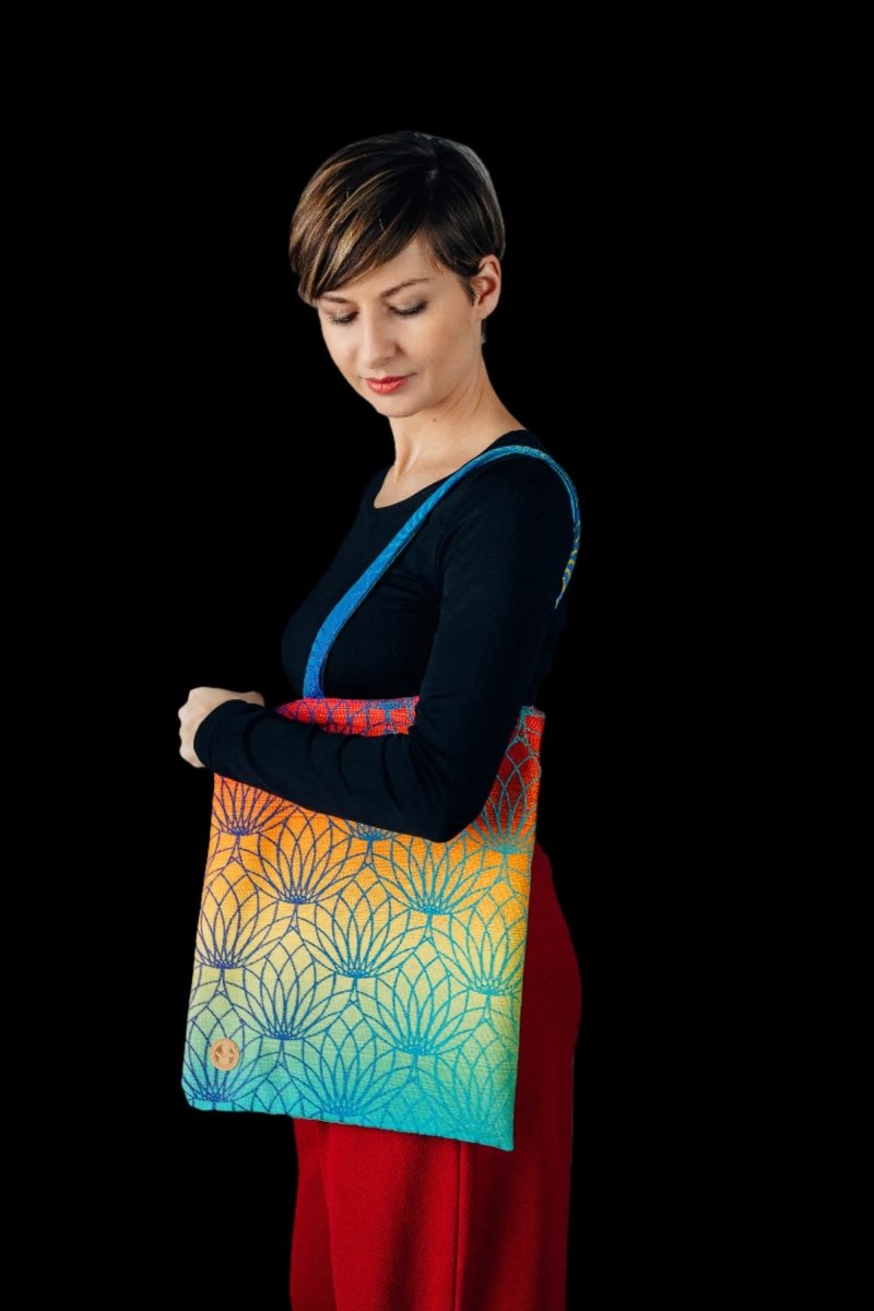 Lotus Rainbow Shopping Bag by LennyLamb - BagsLittle Zen One5907557757546
