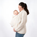 Mamalila Basel Off White Fleece Maternity and Babywearing Jacket Babywearing