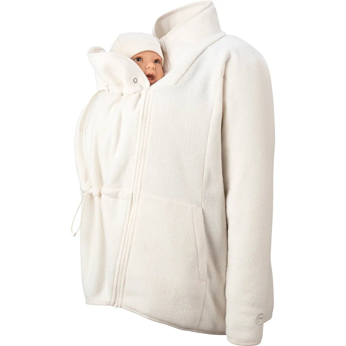 Mamalila Basel Off White Fleece Maternity and Babywearing Jacket Babywearing