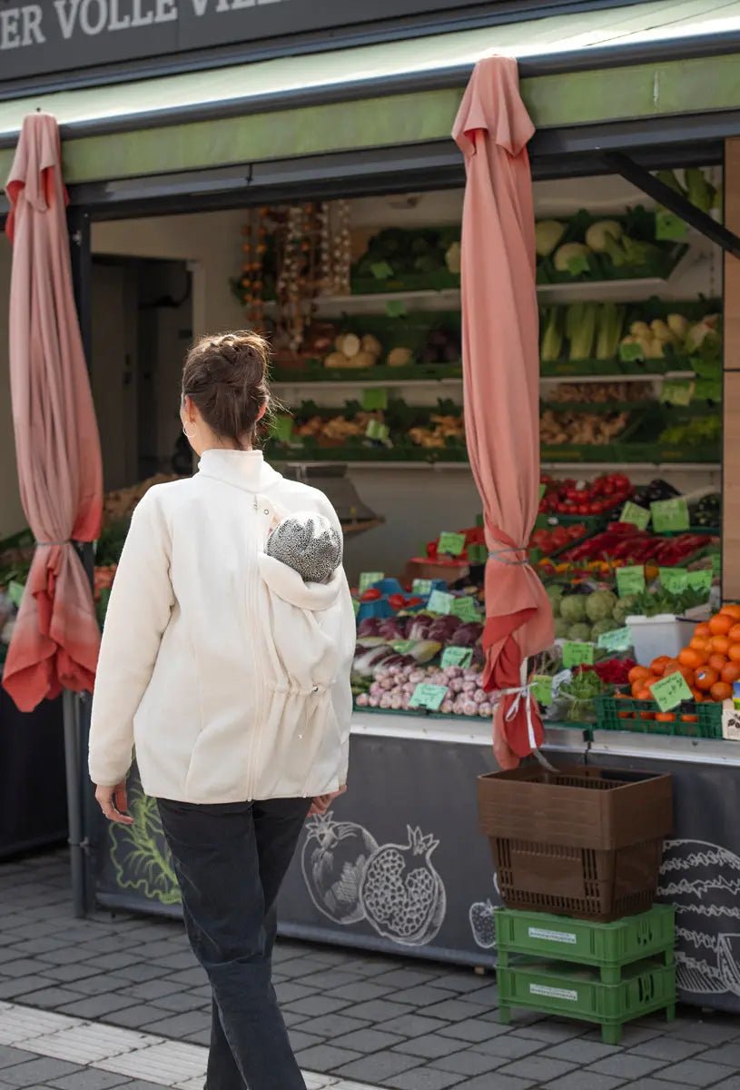 Mamalila Basel Off - White Fleece Maternity and Babywearing Jacket - Babywearing OuterwearLittle Zen One4251054515811