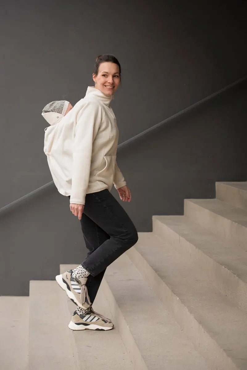 Mamalila Basel Off - White Fleece Maternity and Babywearing Jacket - Babywearing OuterwearLittle Zen One4251054515811