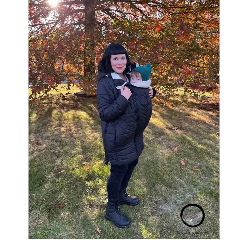 Mamalila Copenhagen Black Winter Maternity and Babywearing Coat - Babywearing OuterwearLittle Zen One4251054513817