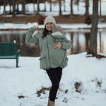 Mamalila Cosy Allrounder Agave Softshell Maternity and Babywearing Jacket