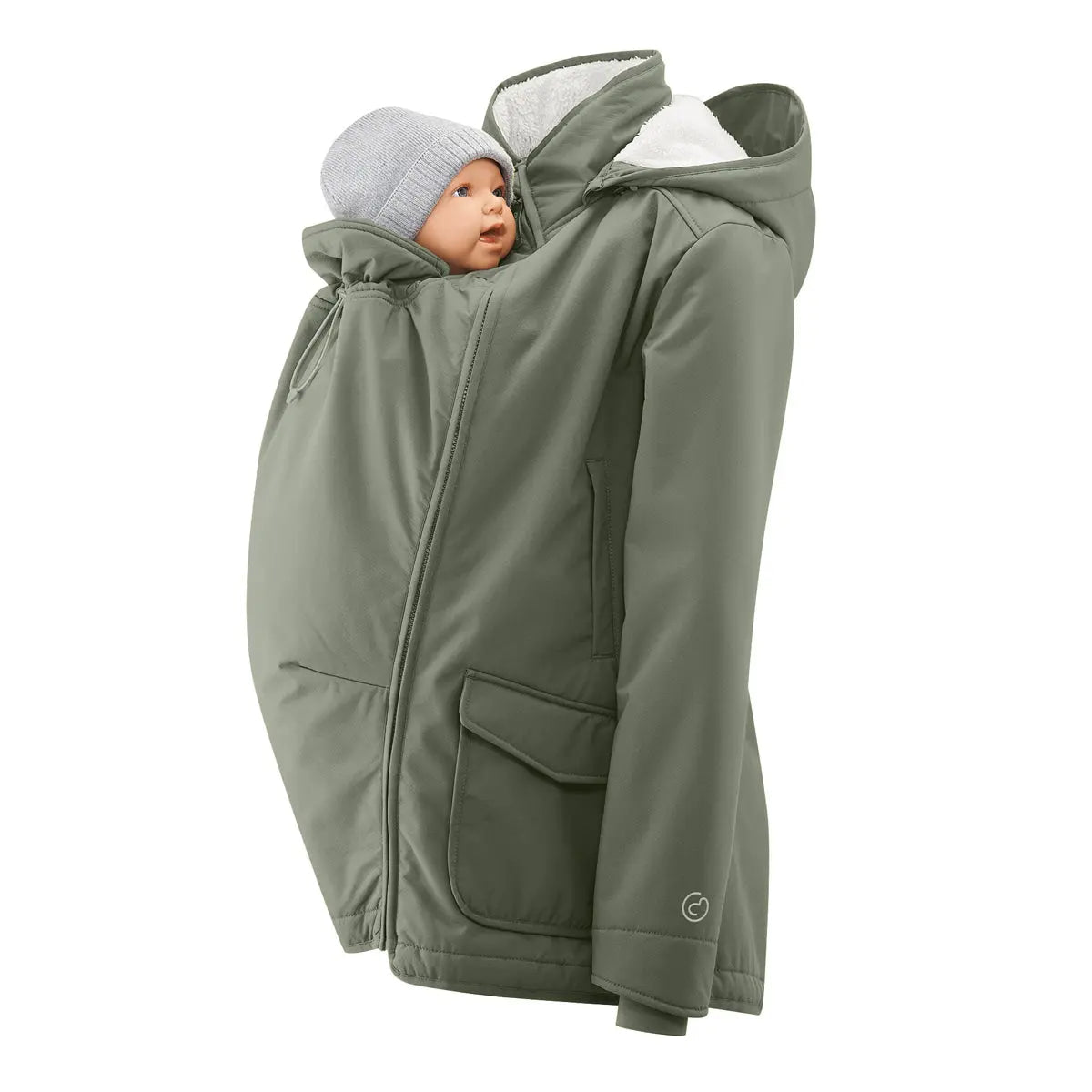 Mamalila Cosy Allrounder Agave Softshell Maternity and Babywearing Jacket