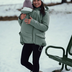 Mamalila Cosy Allrounder Agave Softshell Maternity and Babywearing Jacket