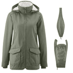 Mamalila Cosy Allrounder Agave Softshell Maternity and Babywearing Jacket