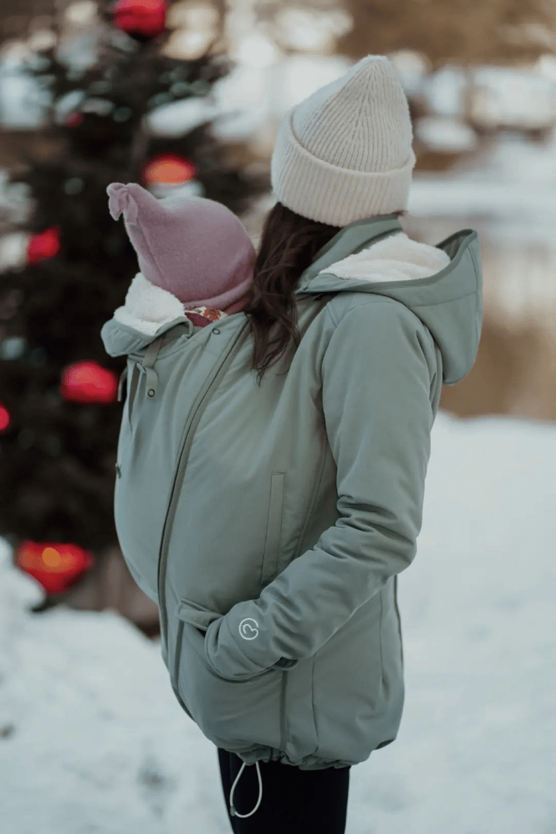 Mamalila Cosy Allrounder Agave Softshell Maternity and Babywearing Jacket