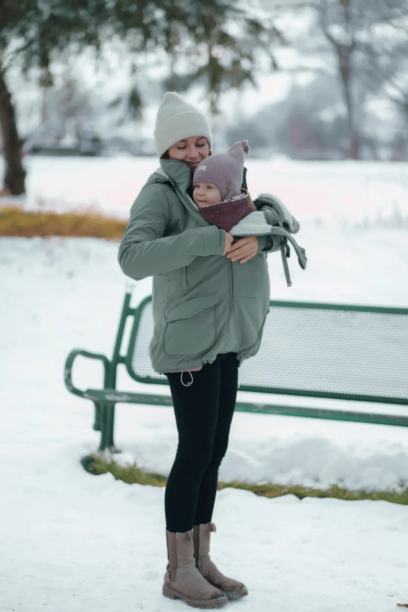 Mamalila Cosy Allrounder Agave Softshell Maternity and Babywearing Jacket