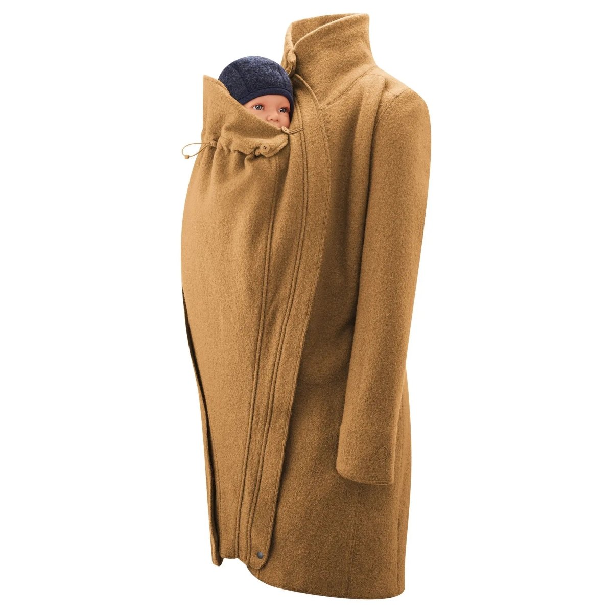 Mamalila Oslo Camel Maternity and Babywearing Wool Coat Babywearing Outerwear