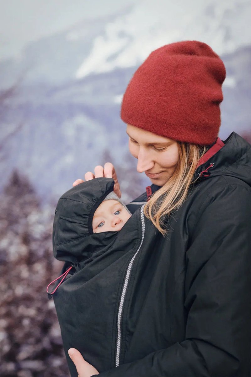 Mamalila Winterfriend Black with Berry Maternity and Babywearing Jacket - Babywearing OuterwearLittle Zen One55055952