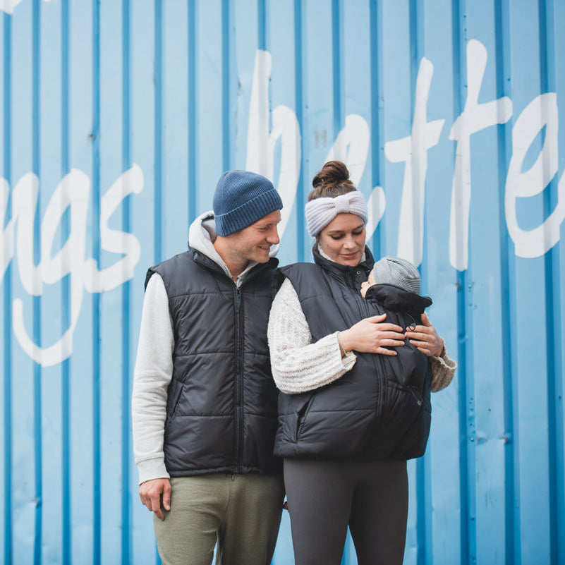 Mamalila Stockholm Black Unisex Babywearing Vest Mamalila at Little Zen One