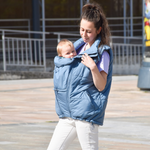 Mamalila Stockholm Steel Blue Unisex Babywearing Vest Mamalila at Little Zen One