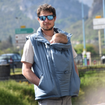 Mamalila Stockholm Steel Blue Unisex Babywearing Vest Mamalila at Little Zen One
