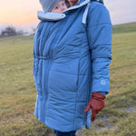 Mamalila Copenhagen Steel Blue Winter Maternity and Babywearing Coat Mamalila at Little Zen One