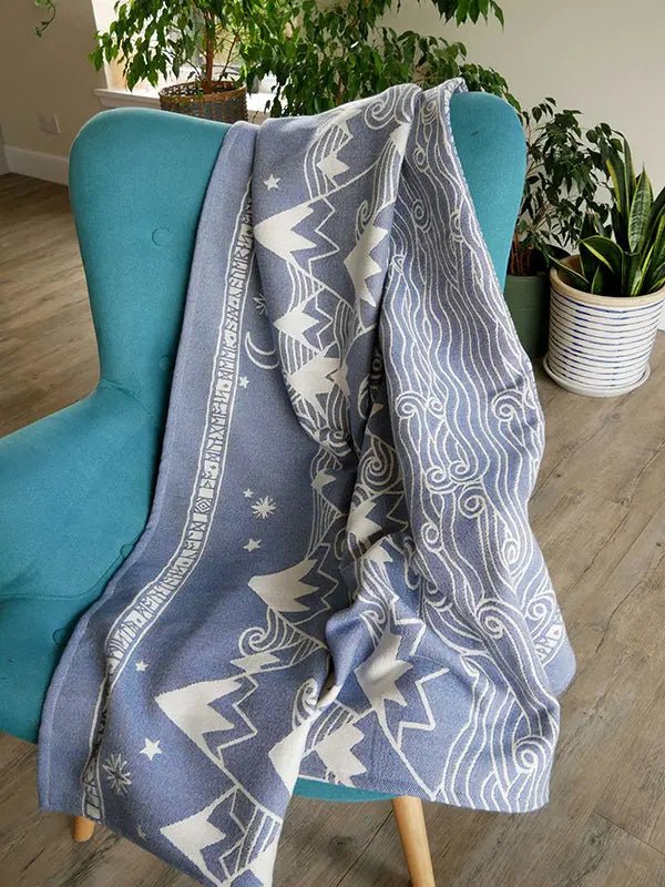 Misty Mountains Hith Cashwool Throw by Oscha Home Hobby