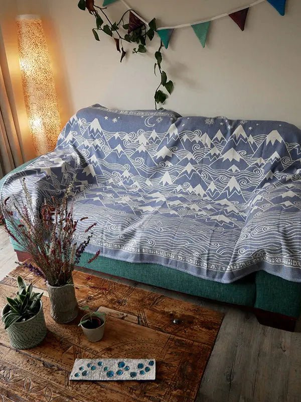 Misty Mountains Hith Cashwool Throw by Oscha Home Hobby