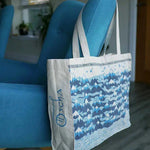 Misty Mountains Indigo Eco Tote Bag by Oscha Bags